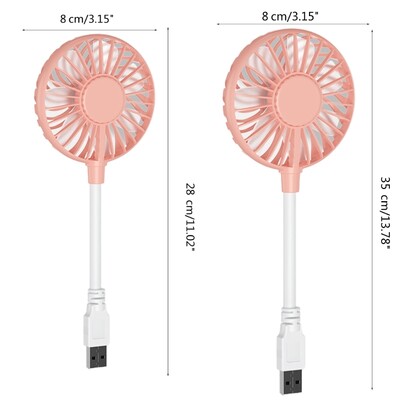 USB вентилатор 5W 5V регулируем ъгъл малък безшумен офис настолен вентилатор преносим летен охладител ръчен вентилатор 7 листа