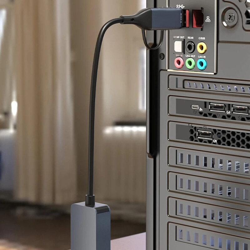 Προσαρμογέας κάρτας δικτύου 2500Mbps Προσαρμογέας USB/Type-C σε RJ45 2.5G USB 3.0 Ενσύρματο μετατροπέα κάρτας δικτύου HUB για φορητό υπολογιστή Win 7/8/10