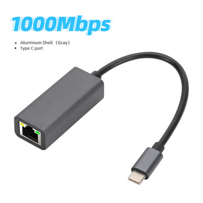 Adaptér káblovej sieťovej karty 1000 Mbps, ethernetový adaptér USB typu C na RJ45, sieťová karta USB 3.0 na RJ45, internetový kábel USB LAN