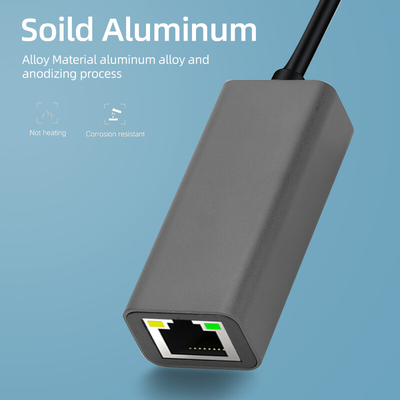 Adaptér káblovej sieťovej karty 1000 Mbps, ethernetový adaptér USB typu C na RJ45, sieťová karta USB 3.0 na RJ45, internetový kábel USB LAN
