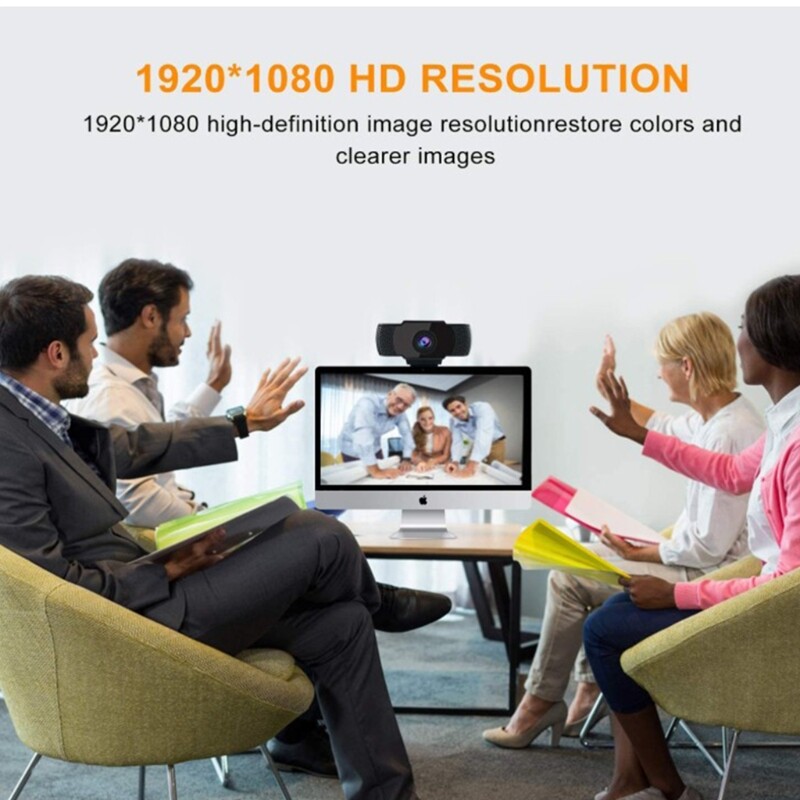 Cameră Web High-D 1080P Computer PC Cameră web cu microfon pentru transmisie video în direct