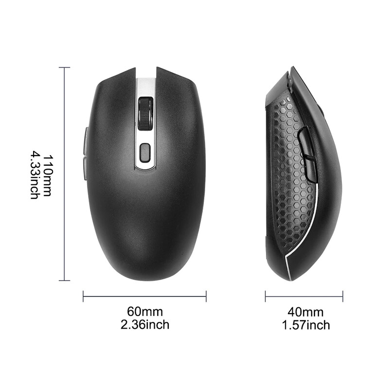 Bezdrôtová myš, 1600DPI bezdrôtové pripojenie 2,4G, ľahká herná myš, pohodlný ergonomický dizajn, myš pre iPad/PC/MAC