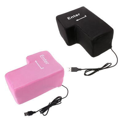 Anti-stressz számítógép hatalmas Enter Key nagy óriás USB billentyűzet szellőző gomb párna