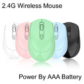 Bezdrôtová USB myš 2,4 GHz s prijímačom 1600 DPI pre PC, MacBook, tablet, notebook, napájanie z batérie AAA