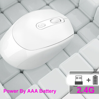 Bezdrôtová USB myš 2,4 GHz s prijímačom 1600 DPI pre PC, MacBook, tablet, notebook, napájanie z batérie AAA