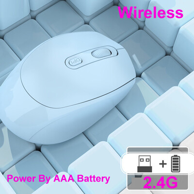 Bezdrôtová USB myš 2,4 GHz s prijímačom 1600 DPI pre PC, MacBook, tablet, notebook, napájanie z batérie AAA