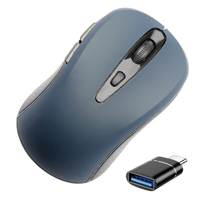Bezdrôtová myš pre notebook, tichá myš s USB prijímačom 2,4 GHz, tenká optická myš so 4 tlačidlami, prenosná ergonomická myš s rozlíšením 1600 DPI