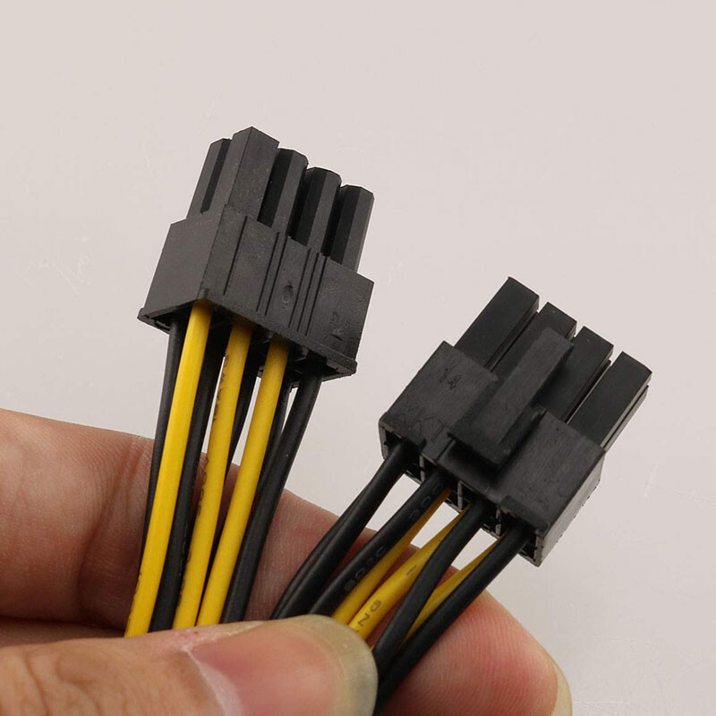 18 cm-es 8 tűs PCIe 2 x 4 tűs LP4 Molex tápkábel adapterhez