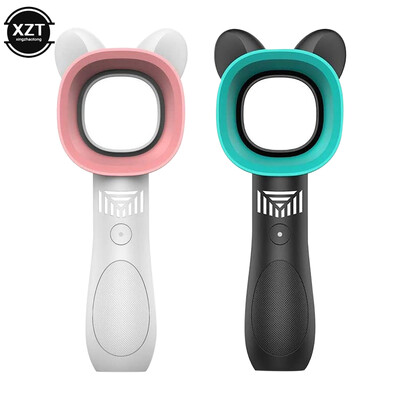 Mini penge nélküli ventilátor aranyos macska kézi USB újratölthető ventilátorok 1200mAh némítás lapát nélkül otthoni kültéri ventilátor hűtőventilátorhoz