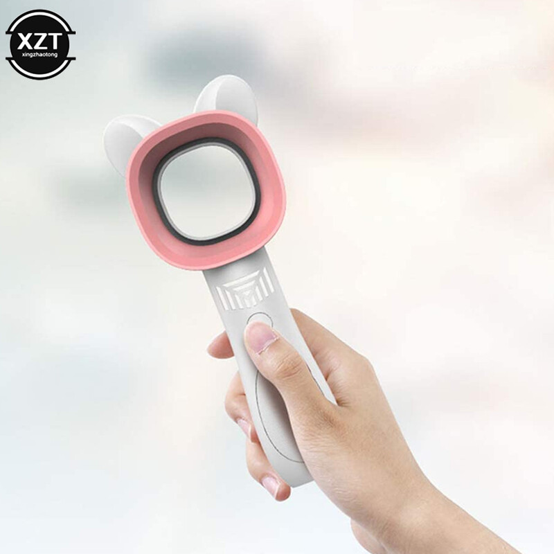 Mini bezlopatkový ventilátor, roztomilá mačka, ručný nabíjateľný USB ventilátor, 1200 mAh, stlmený bez lopatiek, pre domáci vonkajší ventilátor, chladič