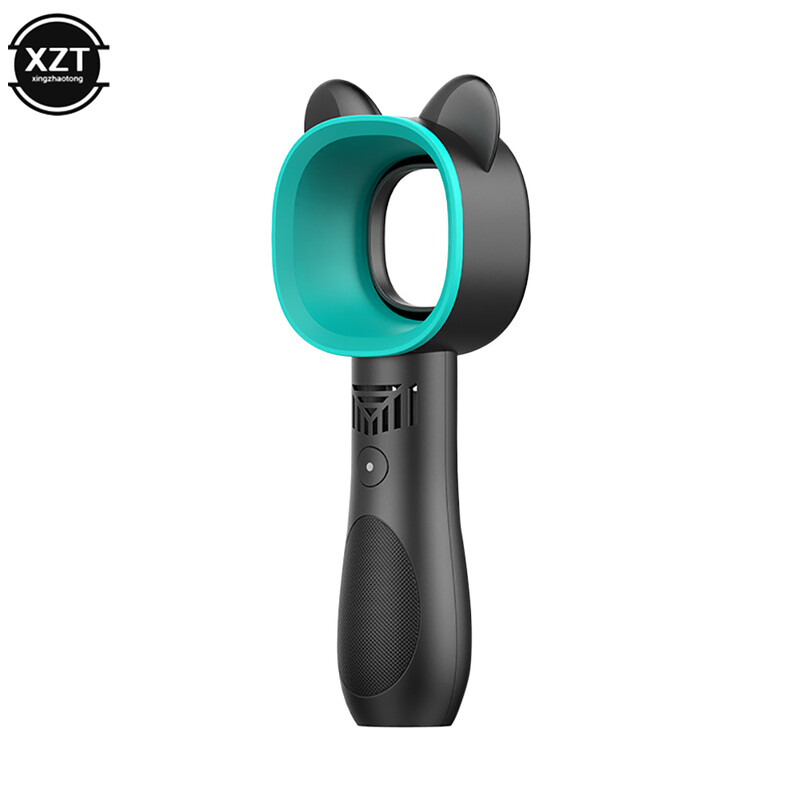 Mini bezlopatkový ventilátor, roztomilá mačka, ručný nabíjateľný USB ventilátor, 1200 mAh, stlmený bez lopatiek, pre domáci vonkajší ventilátor, chladič