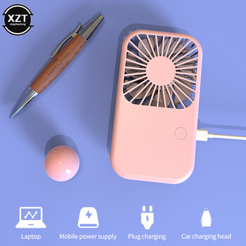 USB Mini Handheld Fan Outdoor Mini Creative Desktop Office Mute Charging Portable Handheld Pocket Fan