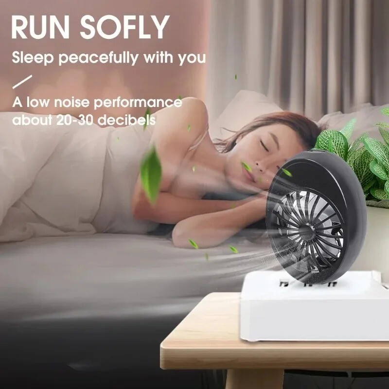 Mini ventilator USB flexibil, reîncărcabil, la îndemână, dimensiune de buzunar, zgomot redus, ventilator electric mic de răcire, laptop, călătorie de vară