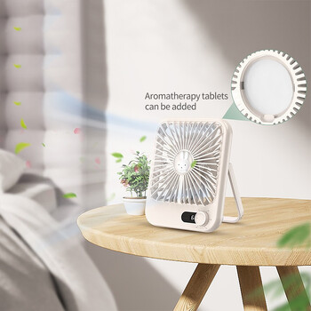 Creative Desktop Fan USB Portable Ultra-thin Wind Power Charging Малък вентилатор за лятно охлаждане Преносимо оборудване