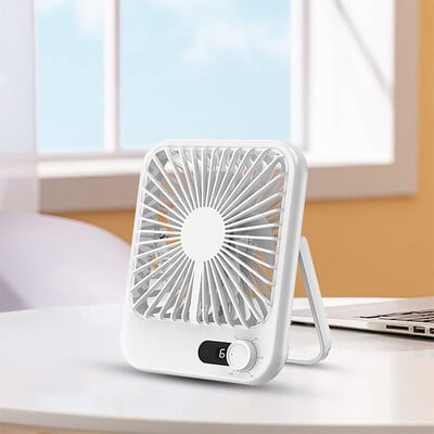Creative Desktop Fan USB Portable Ultra-thin Wind Power Charging Μικρός ανεμιστήρας Φορητός εξοπλισμός καλοκαιρινής ψύξης