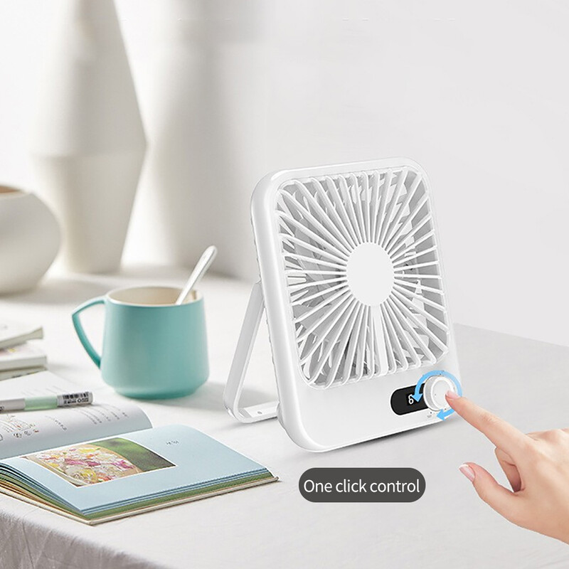 Creative Desktop Fan USB Portable Ultra-thin Wind Power Charging Μικρός ανεμιστήρας Φορητός εξοπλισμός καλοκαιρινής ψύξης