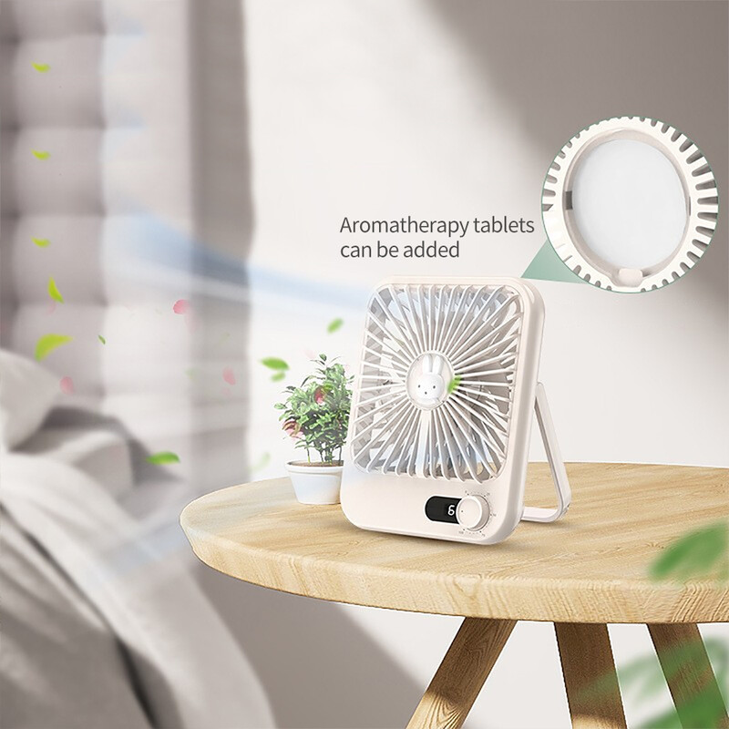 Creative Desktop Fan USB Portable Ultra-thin Wind Power Charging Μικρός ανεμιστήρας Φορητός εξοπλισμός καλοκαιρινής ψύξης