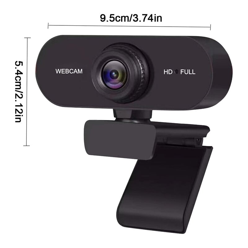 Webová kamera s USB HD 1080P/2K, funkcia Plug and Play s mikrofónom, automatickým zaostrovaním, pre počítač, Mac, PC, notebook, stolný počítač