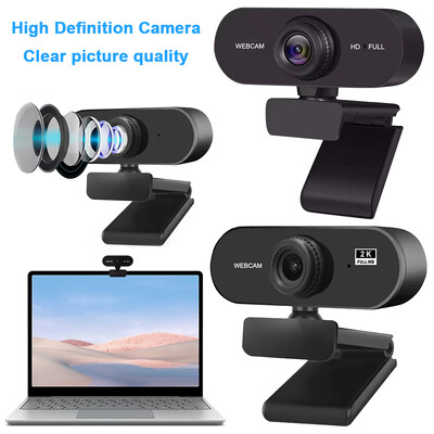 USB HD 1080P/2K Webcam PC Plug and Play με μικρόφωνο Business Webcam Autofocus για συνδιάσκεψη με υπολογιστή/φορητό υπολογιστή και βιντεοκλήσεις