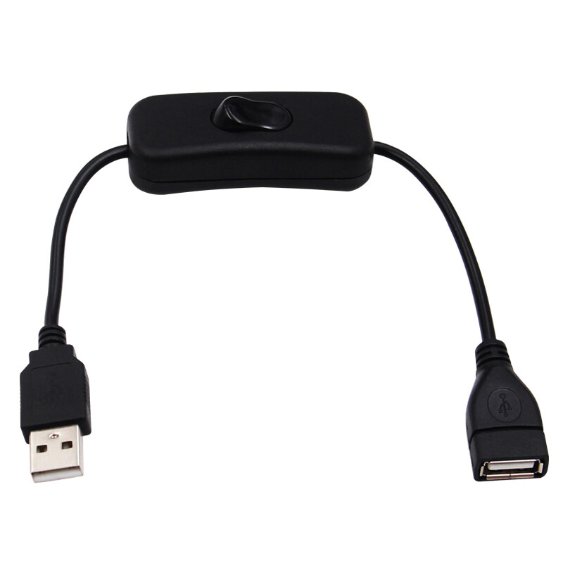 30CM DC predĺžený USB kábel s prepínačom a tlačidlom napájania, napájací kábel s dlhou životnosťou, adaptér na nabíjanie lampy pre USB lampu, USB ventilátor