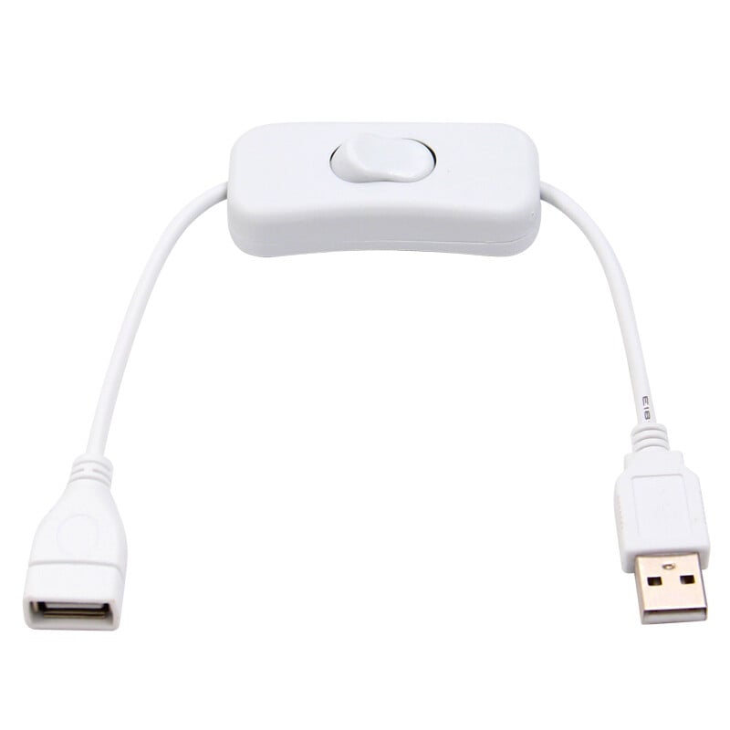 30CM DC predĺžený USB kábel s prepínačom a tlačidlom napájania, napájací kábel s dlhou životnosťou, adaptér na nabíjanie lampy pre USB lampu, USB ventilátor
