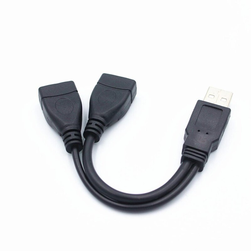 2.0 A 1 mascul la 2 USB dual mamă Adaptor de alimentare Hub de date Splitter Y Cablu de alimentare de încărcare USB Cablu de prelungire