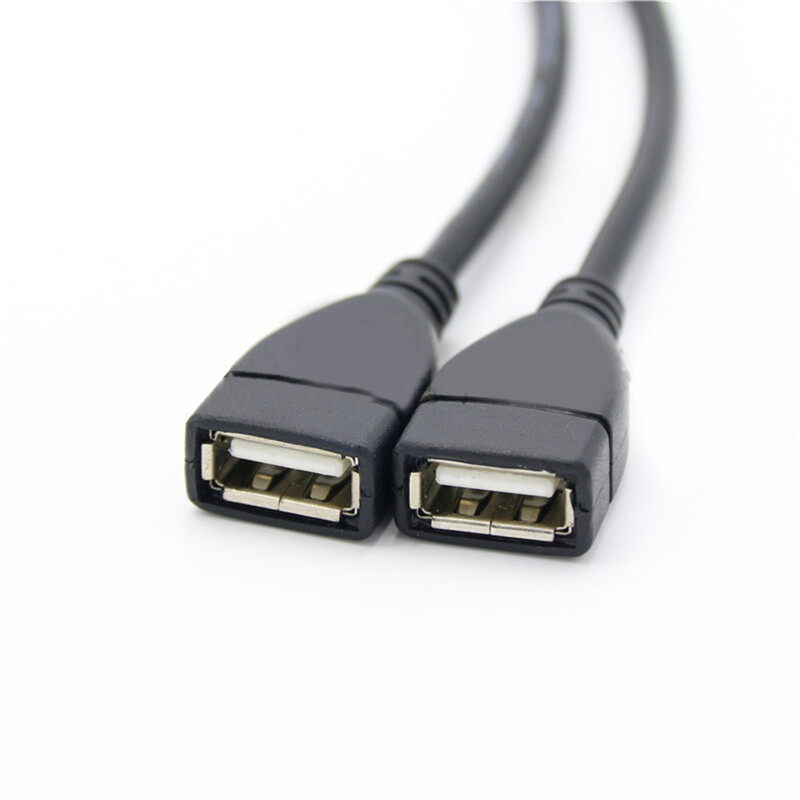 2.0 A 1 mascul la 2 USB dual mamă Adaptor de alimentare Hub de date Splitter Y Cablu de alimentare de încărcare USB Cablu de prelungire