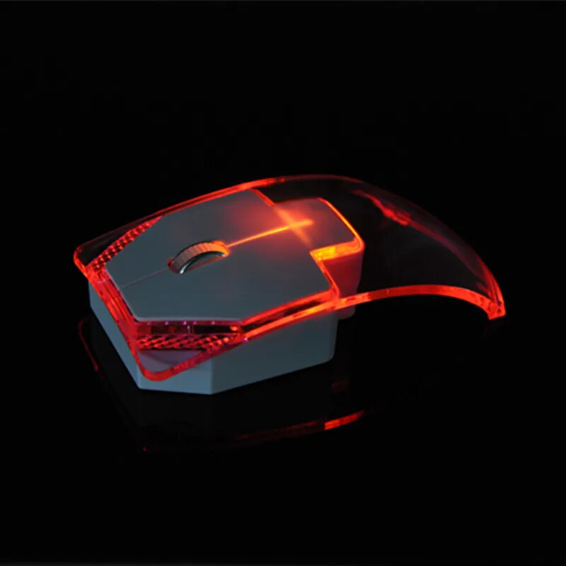 Nauja belaidė pelė, spalvinga kūrybinga permatoma šviečianti tyli pelė mergaičių biuro dovanų madinga pelė