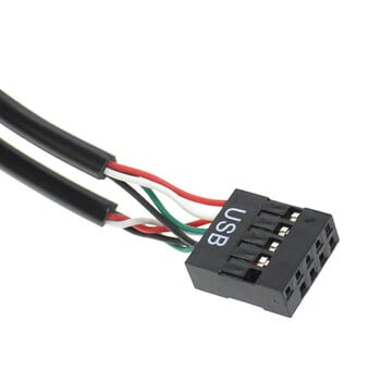 Дънна платка USB 2.0 9Pin женски интерфейс Header Splitter 1 to 2/4 Extension Cable Adapter 9-Pin PC Computer USB HUB Connectors