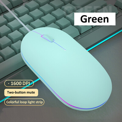 HKXA laidinė pelė mielas mini RGB apšviestas pelės dizainas Ergonomiškas Mause USB 1600 DPI optinė pelė Kūrybinis kompiuteris nešiojamam kompiuteriui