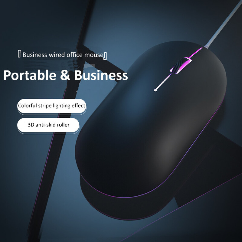 HKXA laidinė pelė mielas mini RGB apšviestas pelės dizainas Ergonomiškas Mause USB 1600 DPI optinė pelė Kūrybinis kompiuteris nešiojamam kompiuteriui