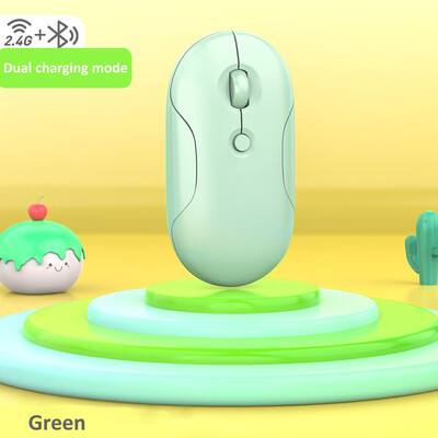 Pebble Bluetooth belaidė pelė su USB įkraunama 1600DPI pelė, skirta nešiojamam kompiuteriui PC Macbook žaidimų pelė 2.4G tyli pelė