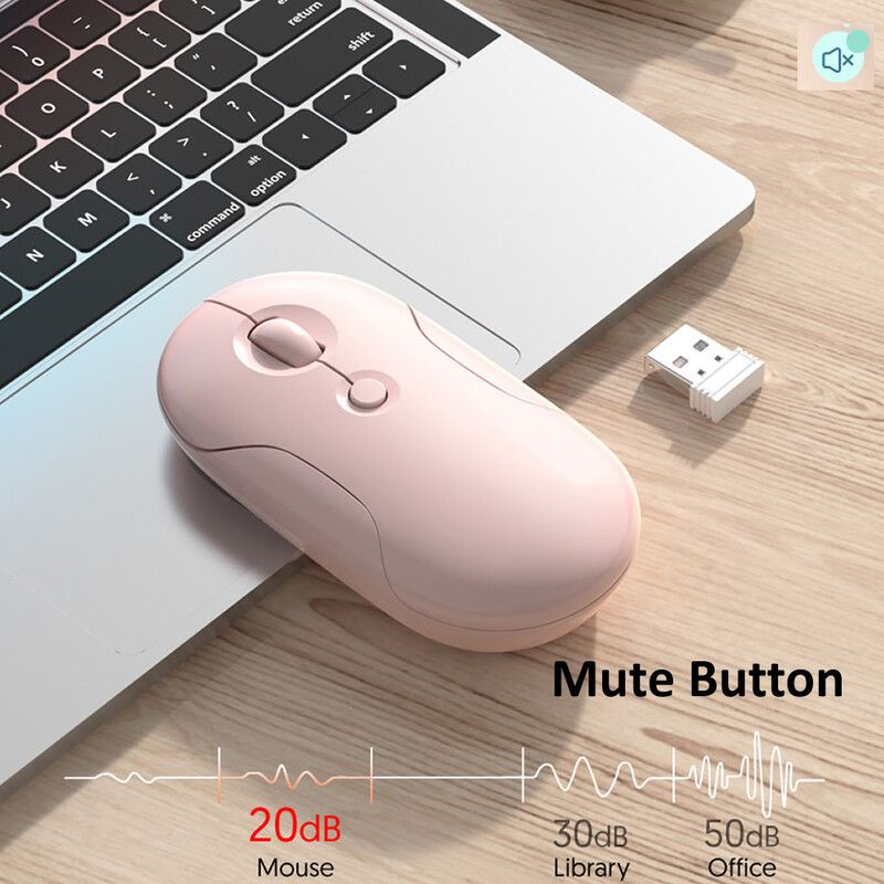 Pebble Bluetooth belaidė pelė su USB įkraunama 1600DPI pelė, skirta nešiojamam kompiuteriui PC Macbook žaidimų pelė 2.4G tyli pelė