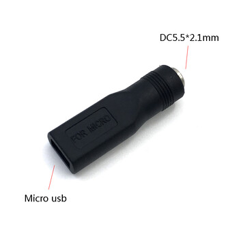 1 бр. DC5,5 x 2,1 мм женски към микро USB 5-пинов тип-c ъглов женски dc5,5*2,1 мм женски към тип-c AF AM захранващ адаптер