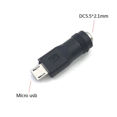 1 buc DC5.5 x 2.1mm mamă la micro USB 5 pini tip c unghi femelă dc5.5 * 2.1mm mamă la tip c AF AM adaptor de alimentare