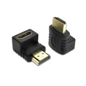 Ar HDMI saderīgs 90 grādu taisnleņķa adapteris HDMI 270 grādu HDMI vīrišķais-sievietes HDMI elkoņa savienotājs