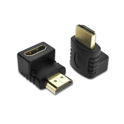 HDMI-kompatibilis 90 fokos derékszögű adapter HDMI 270 fokos HDMI dugasz-alj HDMI könyökcsatlakozó