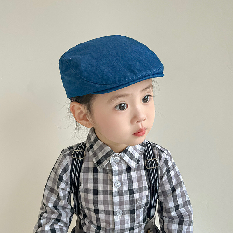 Pălărie de soare cu bor scurt pentru bebeluși de primăvară și toamnă pentru copii, pălărie universală din blugi cu lamă pentru băieți și fete, beretă de modă