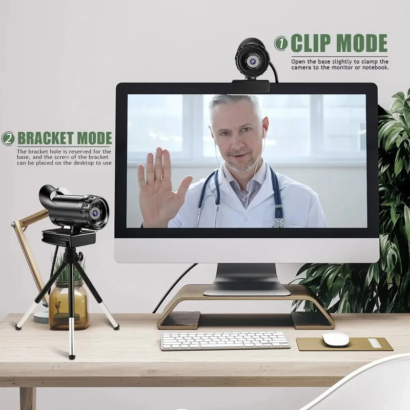 Κάμερα web 4K 2K αυτόματη εστίαση υπολογιστή Web Cam Full HD 1080P ευρυγώνια κάμερα ομορφιάς με μικρόφωνο για συνδιάσκεψη βίντεο ζωντανής ροής