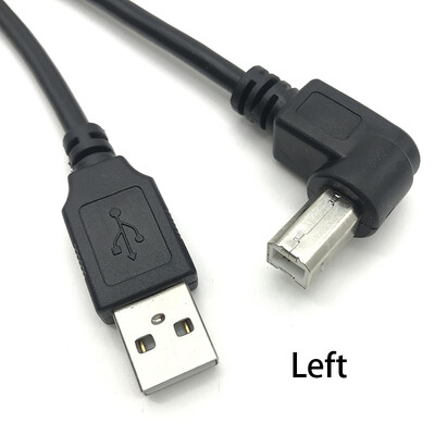 USB 2.0 A kištukas su USB-B 90 laipsnių dešiniojo kampo spausdintuvo trumpasis ilgintuvas, skirtas spausdintuvui, skaitytuvui, mobiliajam HDD ir kt.