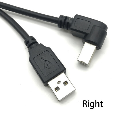 USB 2.0 A kištukas su USB-B 90 laipsnių dešiniojo kampo spausdintuvo trumpasis ilgintuvas, skirtas spausdintuvui, skaitytuvui, mobiliajam HDD ir kt.