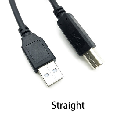 USB 2.0 A kištukas su USB-B 90 laipsnių dešiniojo kampo spausdintuvo trumpasis ilgintuvas, skirtas spausdintuvui, skaitytuvui, mobiliajam HDD ir kt.