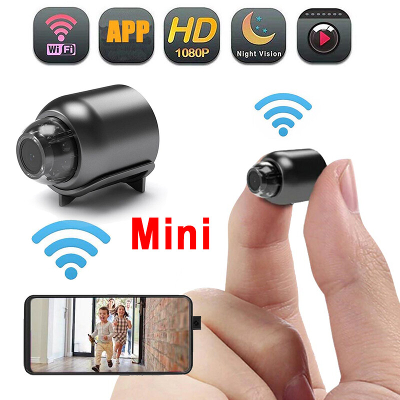 1080p HD mini kamera WiFi kūdikių monitorius, vidinis saugumas, stebėjimas, naktinio matymo vaizdo kamera IP kamera garso ir vaizdo įrašymo įrenginys