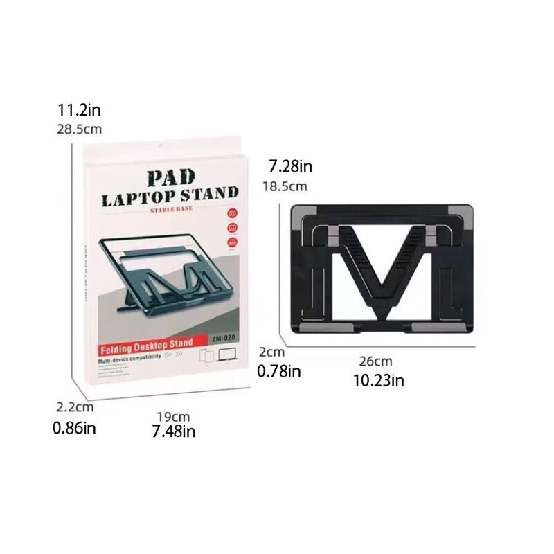 Skladací chladiaci podstavec na notebook, vysoko kvalitný plastový + silikónový stojan na počítač, prenosný a odolný držiak na notebook