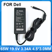 Vahelduvvooluadapter 19,5 V 3,34 A 65 W 4,5 * 3,0 mm sülearvuti laadija adapter Dell Inspiron 15 3551 3552 3558 5551 5552 5555 5559 7568 P28E jaoks