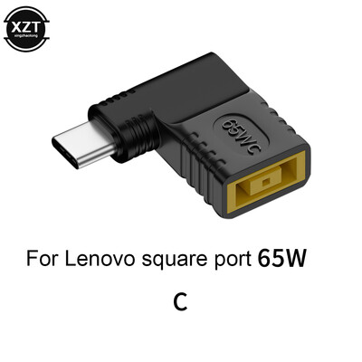 PD 65 W klēpjdatora barošanas lādētāja barošanas adaptera savienotājs C tipa USB ligzdas spraudnis pārveidotājs, kas paredzēts Lenovo/HP/DELL