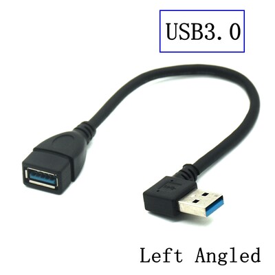 90 fokos USB 3.0 A duga-anya adapter kábelszöge USB 2.0 hosszabbító hosszabbító Gyors átvitel balra/jobbra/fel/le 20cm 1M