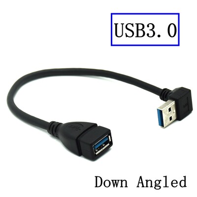 90 fokos USB 3.0 A duga-anya adapter kábelszöge USB 2.0 hosszabbító hosszabbító Gyors átvitel balra/jobbra/fel/le 20cm 1M