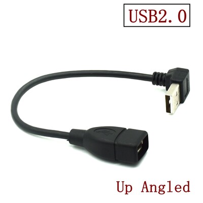 90 fokos USB 3.0 A duga-anya adapter kábelszöge USB 2.0 hosszabbító hosszabbító Gyors átvitel balra/jobbra/fel/le 20cm 1M
