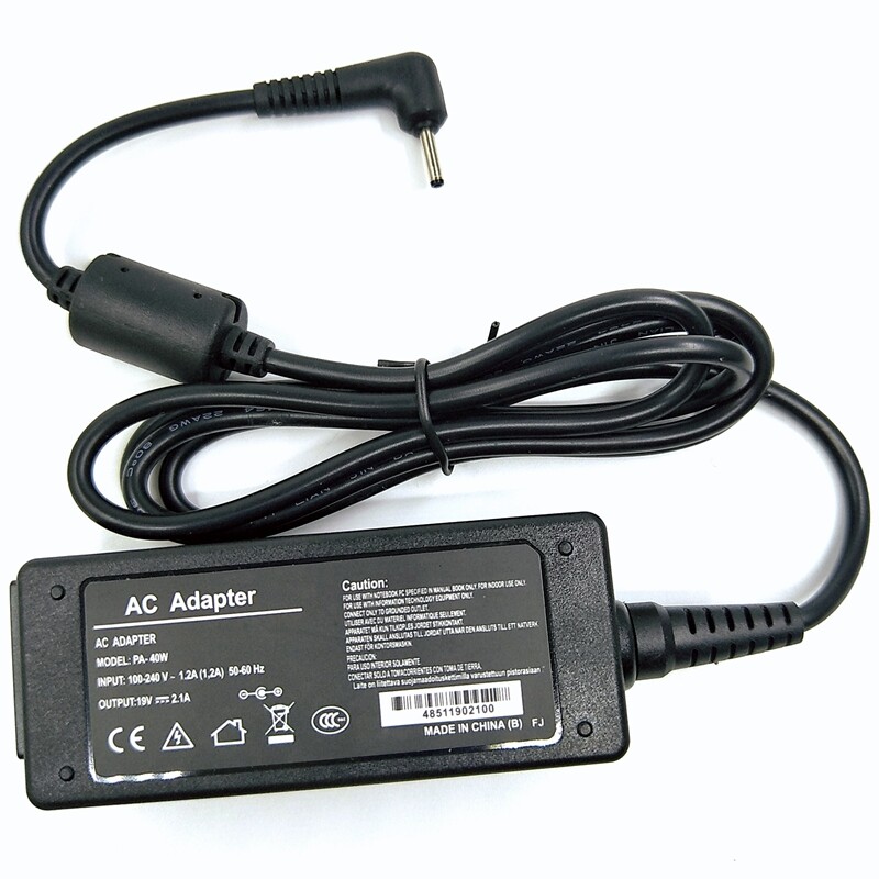 Vahelduvvooluadapter 19V 2.1A 40W 2.5*0.7MM AC sülearvuti laadija adapter ASUS Eee 1001Px PC X101CH R051PX N17908 ADP-40PH jaoks